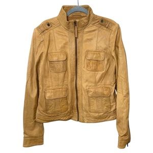 Lucky Brand Soft Lamb Leather Women's Jacket  Camel Tan Size XL